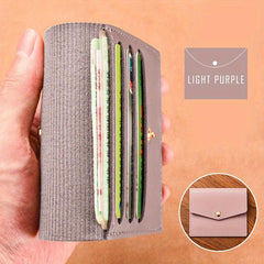 Minimalist Slim Credit Card Case Clutch Wallet Faux Leather