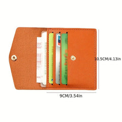 Minimalist Slim Credit Card Case Clutch Wallet Faux Leather