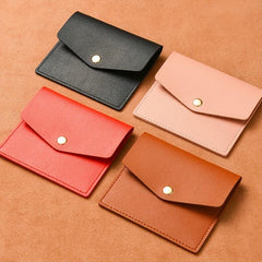 Minimalist Slim Credit Card Case Clutch Wallet Faux Leather