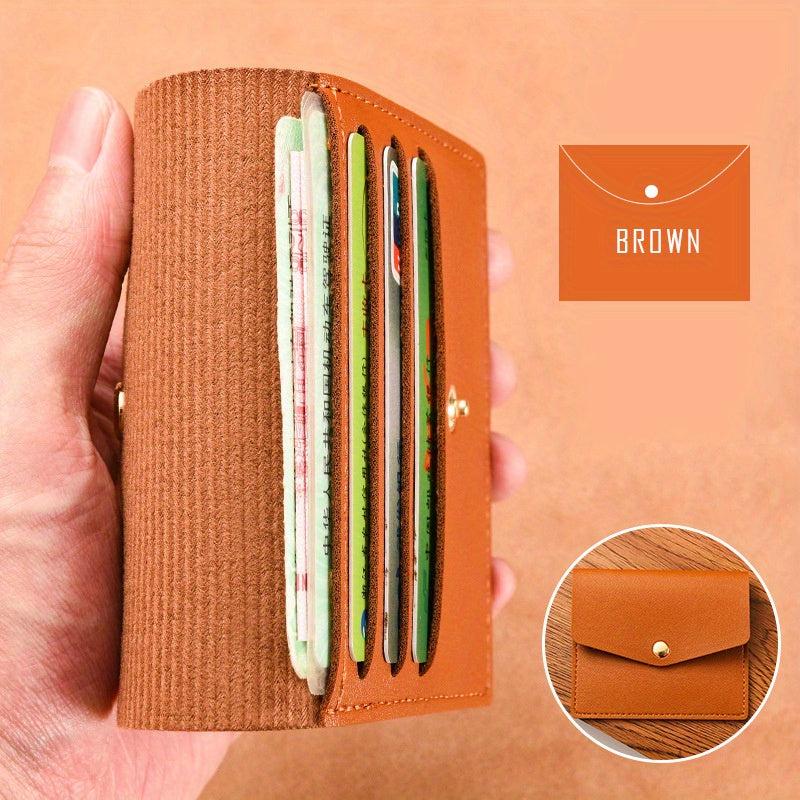 Minimalist Slim Credit Card Case Clutch Wallet Faux Leather