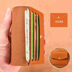 Minimalist Slim Credit Card Case Clutch Wallet Faux Leather