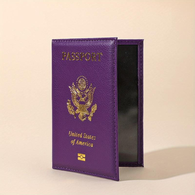 Women's Vintage Passport Case Faux Leather Organizer
