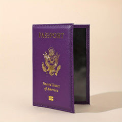 Women's Vintage Passport Case Faux Leather Organizer
