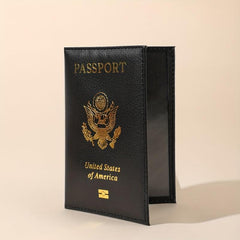 Women's Vintage Passport Case Faux Leather Organizer