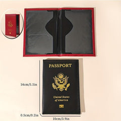 Women's Vintage Passport Case Faux Leather Organizer