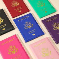 Women's Vintage Passport Case Faux Leather Organizer