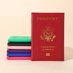 Women's Vintage Passport Case Faux Leather Organizer