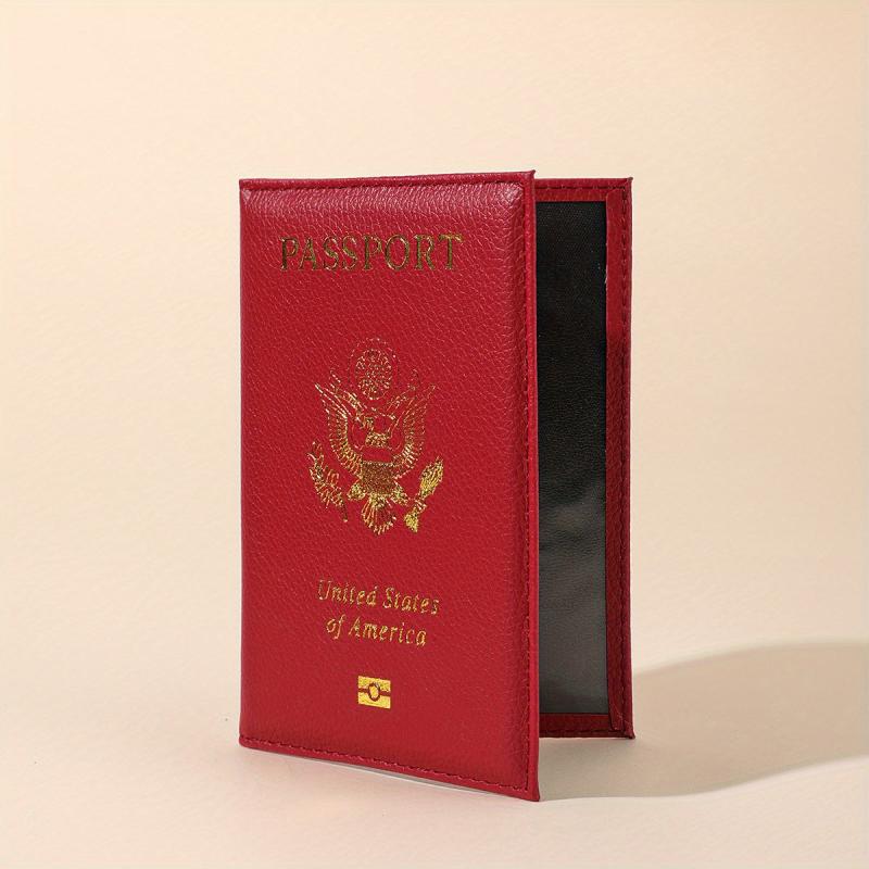 Women's Vintage Passport Case Faux Leather Organizer