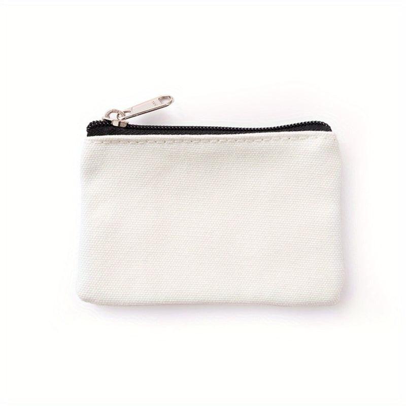 Solid Zipper Pouch Lightweight Storage Bag Clutch Coin Purse