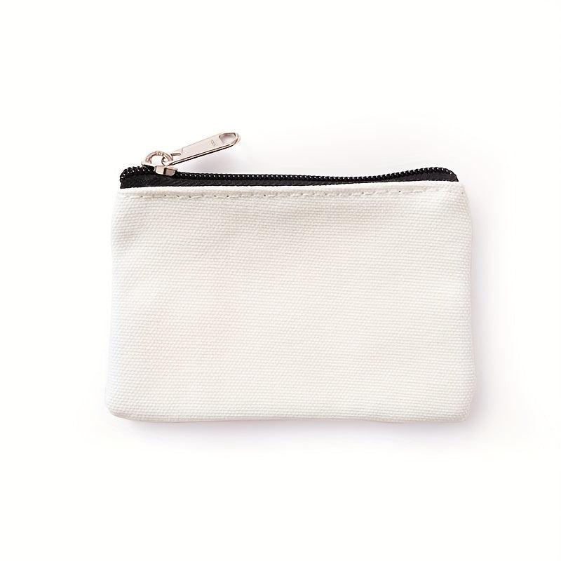 Solid Zipper Pouch Lightweight Storage Bag Clutch Coin Purse