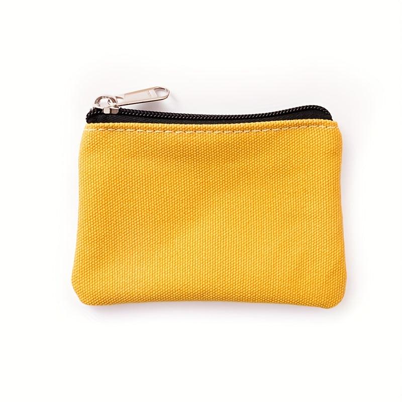 Solid Zipper Pouch Lightweight Storage Bag Clutch Coin Purse