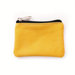 Solid Zipper Pouch Lightweight Storage Bag Clutch Coin Purse