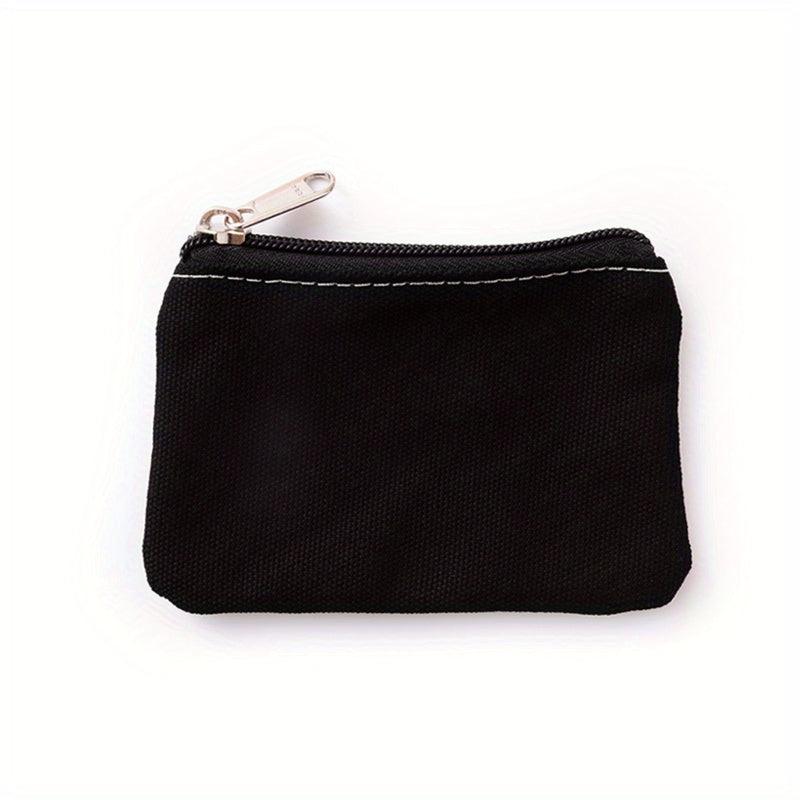 Solid Zipper Pouch Lightweight Storage Bag Clutch Coin Purse
