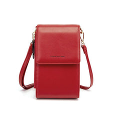 Crossbody Phone Bag PU 3 Layer Travel Wallet