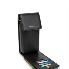 Crossbody Phone Bag PU 3 Layer Travel Wallet