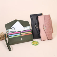 Crocodile Pattern Long Wallet Envelop Flap Clutch Wallet
