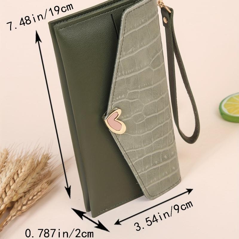 Crocodile Pattern Long Wallet Envelop Flap Clutch Wallet