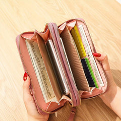 Crocodile Embossed Zip Wallet with Wristband