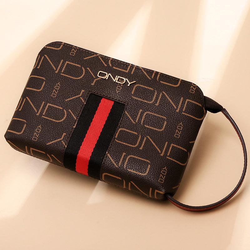 Vintage Pattern Zipper Purse Clutch Wallet With Wristband