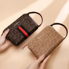 Vintage Pattern Zipper Purse Clutch Wallet With Wristband