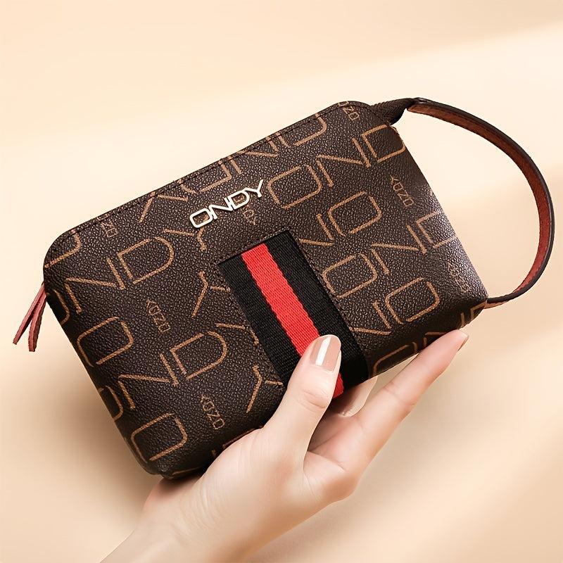Vintage Pattern Zipper Purse Clutch Wallet With Wristband