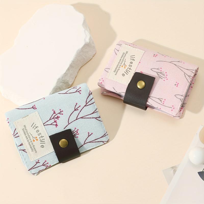 Canvas Bifold Wallet Credit Card Organizer Clutch Purse