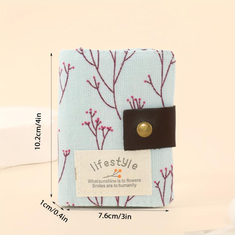 Canvas Bifold Wallet Credit Card Organizer Clutch Purse