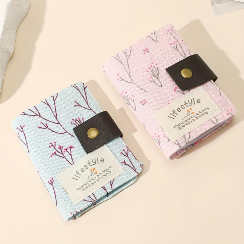 Canvas Bifold Wallet Credit Card Organizer Clutch Purse