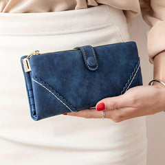 Vintage Solid Long Wallet Clutch Purse Classic Coin Purse