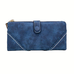 Vintage Solid Long Wallet Clutch Purse Classic Coin Purse