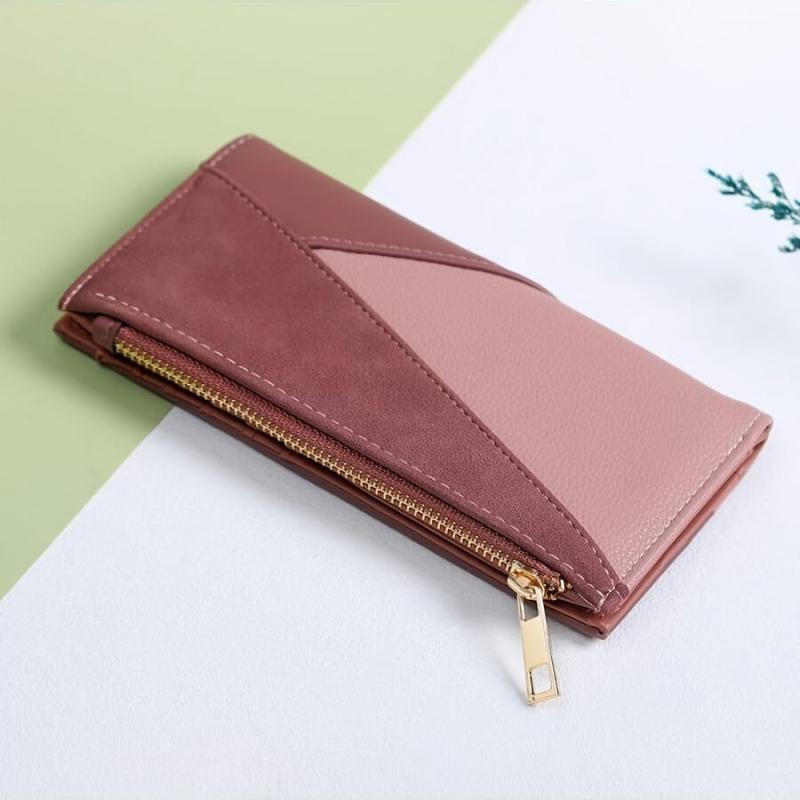 Women's Long Wallet Foldable PU Leather Clutch Purse