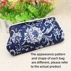 Ethnic Vintage Print Coin Purse Canvas Clutch Wallet