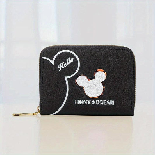 Women's Faux Leather Coin Purse Zip Wallet Cartoon Pattern
