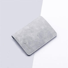 Retro Style Small Wallet Faux Leather with Card Slots & ID Window