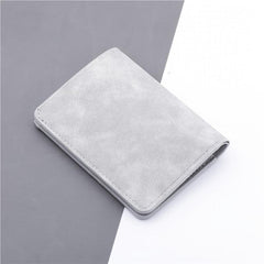 Retro Style Small Wallet Faux Leather with Card Slots & ID Window