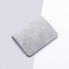 Retro Style Small Wallet Faux Leather with Card Slots & ID Window