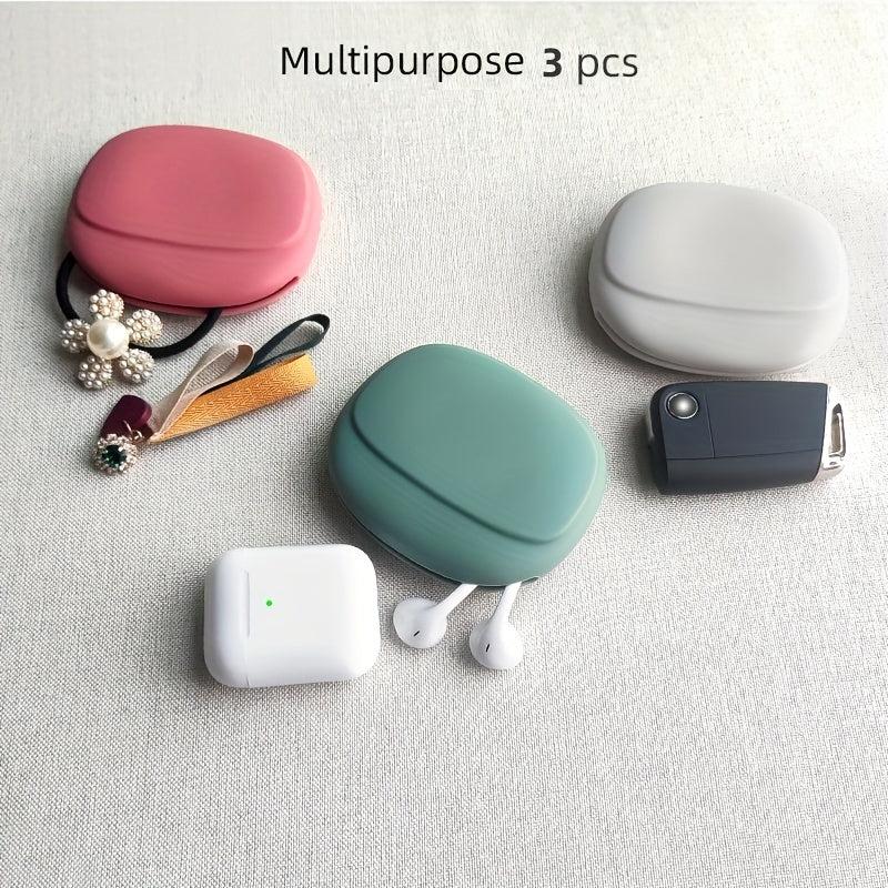 Silicone Storage Bag Headphone Jewelry Hair Rope Mini Round Coin Purse