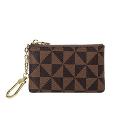 Women's Geometric Pattern Mini Coin Purse Keychain Bag