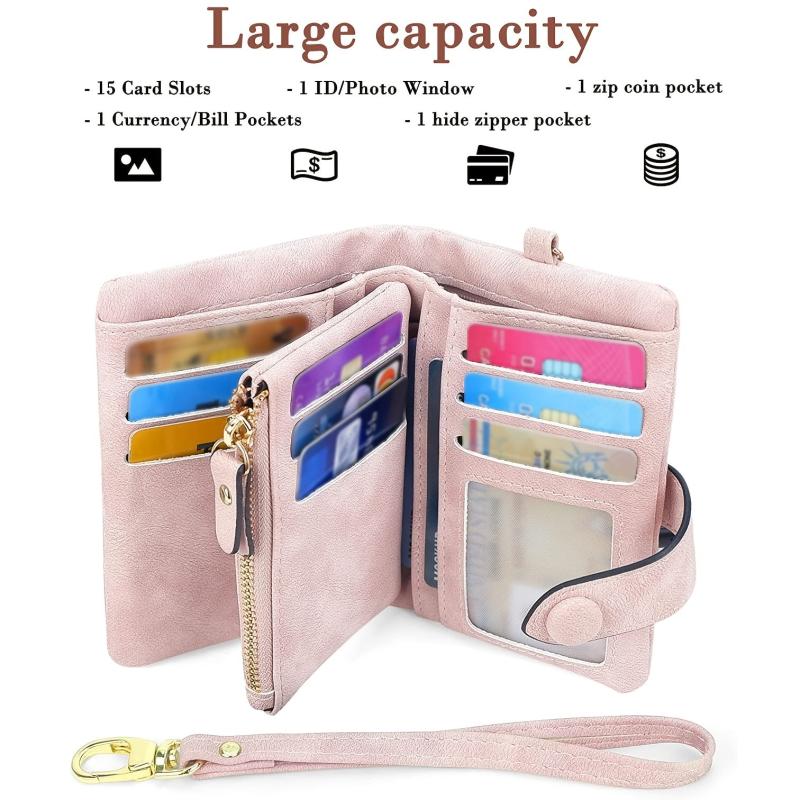 Vintage Short Wallet Solid Clutch Coin Purse With Snap Flap