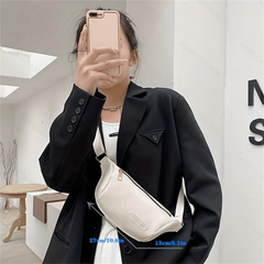 Retro Sling Bag Waterproof PU Leather Crossbody Chest Bag
