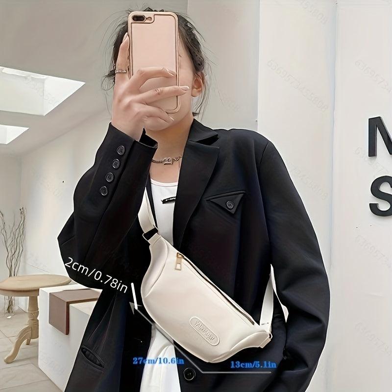 Retro Sling Bag Waterproof PU Leather Crossbody Chest Bag