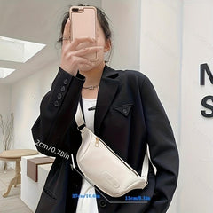Retro Sling Bag Waterproof PU Leather Crossbody Chest Bag