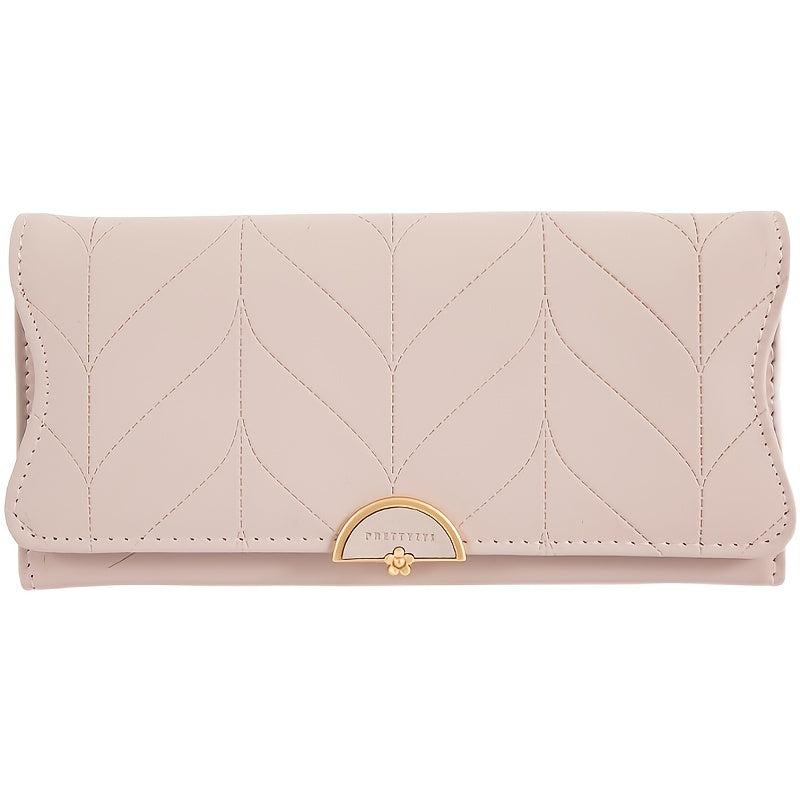Embossed Solid Mini Wallet PU Leather Soft Purse Card Coin Cash Clutch Bag