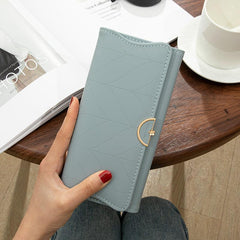 Embossed Solid Mini Wallet PU Leather Soft Purse Card Coin Cash Clutch Bag