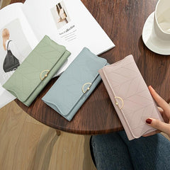 Embossed Solid Mini Wallet PU Leather Soft Purse Card Coin Cash Clutch Bag
