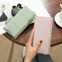 Embossed Solid Mini Wallet PU Leather Soft Purse Card Coin Cash Clutch Bag
