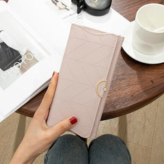 Embossed Solid Mini Wallet PU Leather Soft Purse Card Coin Cash Clutch Bag