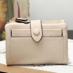 Women's Bifold Wallet Clutch Purse with Button Flap