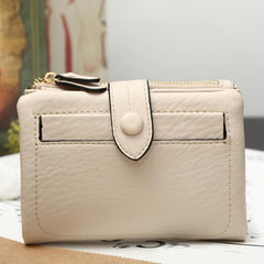 Women's Bifold Wallet Clutch Purse with Button Flap