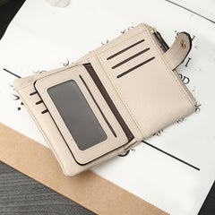 Women's Bifold Wallet Clutch Purse with Button Flap